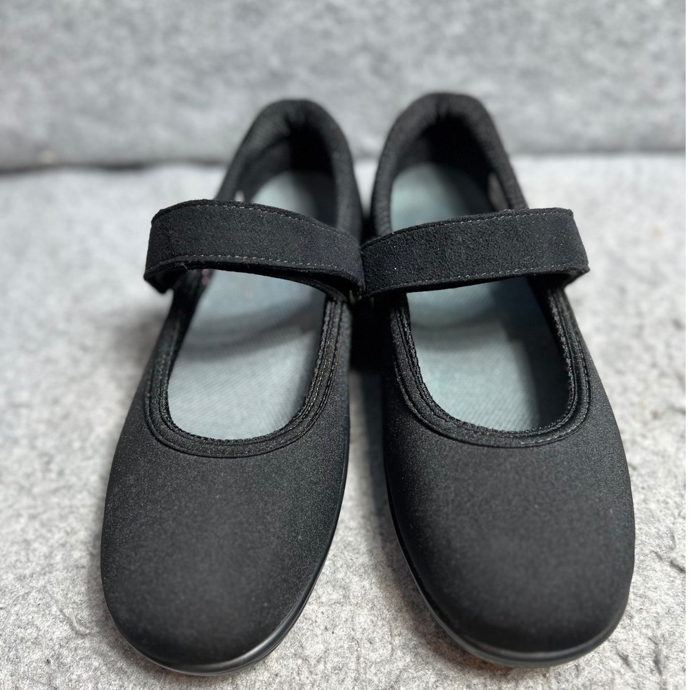 Orthofeet Womens Black Fabric Mary Jane Comfort Orthopedic Shoes Size 8 D Wide - Picture 4 of 6